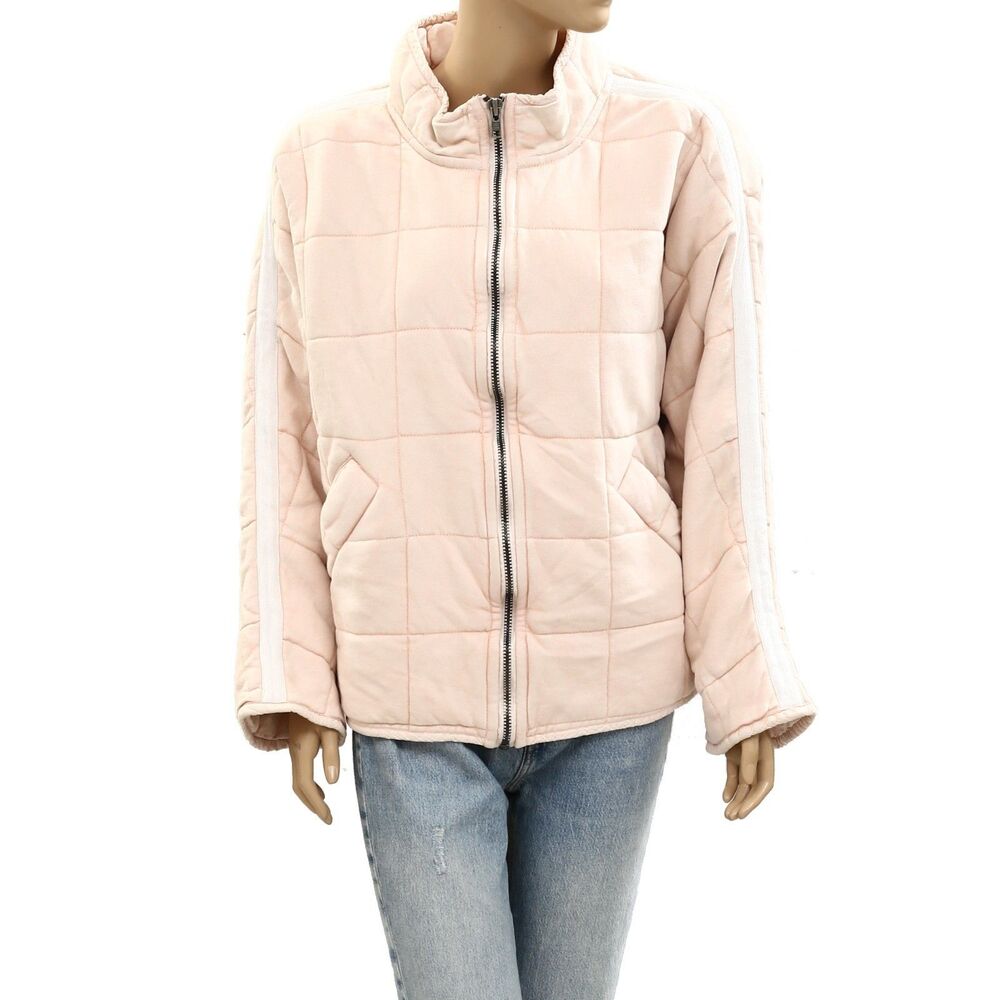 Free People Dolman Quilted Knit Jacket Top Oversized Zip-up Slouchy XS 286145
